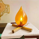 Axyaa Flame Lamp: Retro Bedroom Desk Lamp for Artistic Creative Bedside Lighting