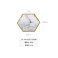 Axyaa Jadeite Marble Placemat Coaster Set for Stylish Table Decoration