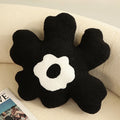 Axyaa Black Flower Pillows - Christmas Decorative 3D Cushion for Home & Hallowmas