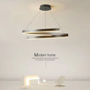 Axyaa Black Ring LED Pendant Lamp for Living Room, Bedroom, Kitchen - Modern Minimalist Chandelier