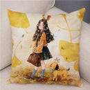 Axyaa Fairy Tale World Pillowcase: Cartoon Pattern Decor for Living Room or Children's Room
