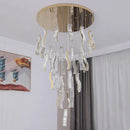 Axyaa Crystal Chandelier Stair Pendant Lamp Living Room Interior Lighting