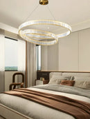 Axyaa LED Crystal Pendant Chandelier for Bedroom Living Room
