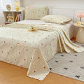 Axyaa Cotton Thickened Old Coarse Cloth Bed Sheet Set - Single Piece