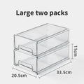 Axyaa Multi-layer Stackable Transparent Makeup & Storage Box - Desktop Organizer & Pill Holder