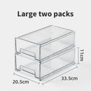 Axyaa Stackable Transparent Makeup Storage Box with Pull-out Design