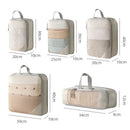Axyaa Mesh Compression Packing Cubes Set - Waterproof Travel Storage Bags