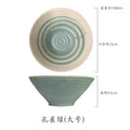 Axyaa Large Ramen Bowl Set - Ceramic Household Tableware Bowl and Plate, Ajisen Beef Noodle Bowl