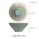 Axyaa Large Ramen Bowl Set - Ceramic Household Tableware Bowl and Plate, Ajisen Beef Noodle Bowl