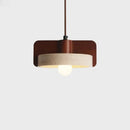 LED Wood Pendant Light Fixture by Axyaa - Modern Yellow Travertine Design for Bedroom, Restaurant, Living Room