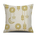 Axyaa Eid Mubarak Ramadan Cushion Cover - Moon Lantern Pattern Decor