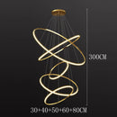 Axyaa Staircase Chandelier: Modern LED Pendant Light for Living Room and Indoor Lighting