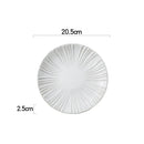 Axyaa Round Shallow Plate Ceramic Tableware Dessert Snack Sushi Salad Plate