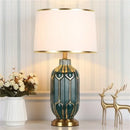 Axyaa Ceramic Table Lamps - Modern Luxury for Living Room, Office, and Bedroom