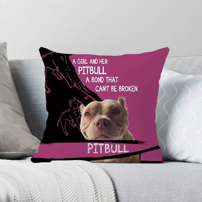 Axyaa American Akita Print Pillowcase: Cute Dog Cushion Cover for Home and Car