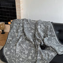 Axyaa High-End Wool Blend Sofa Blanket, Multi-Functional Aircraft Blanket