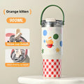 Axyaa Stainless Steel Vacuum Insulation Cup with Straw, Large & Portable