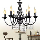 Axyaa Modern Black Iron Chandelier for Living, Dining, and Bedroom