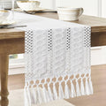 Axyaa Knotted Tassel American Style Table Runner for Home Decor
