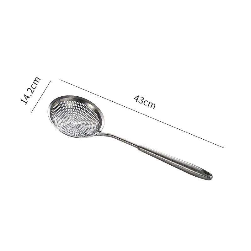 Axyaa Stainless Steel Large Colander Skimmer French Fries Strainer Kitchen Utensil