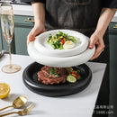Axyaa European Matte Ceramic Pasta Plate, Hotel Restaurant Steak Plate