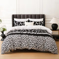 Geometric Boho Duvet Set + Pillowcase, 2/3pc Polyester Bedding, Single King Size, Axyaa Brand