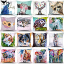 Axyaa Cartoon Animals Portrait Cushion Cover 45x45cm