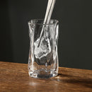Axyaa Twisted Glass Coffee Cups - Nordic Transparent Mug for Home and Office