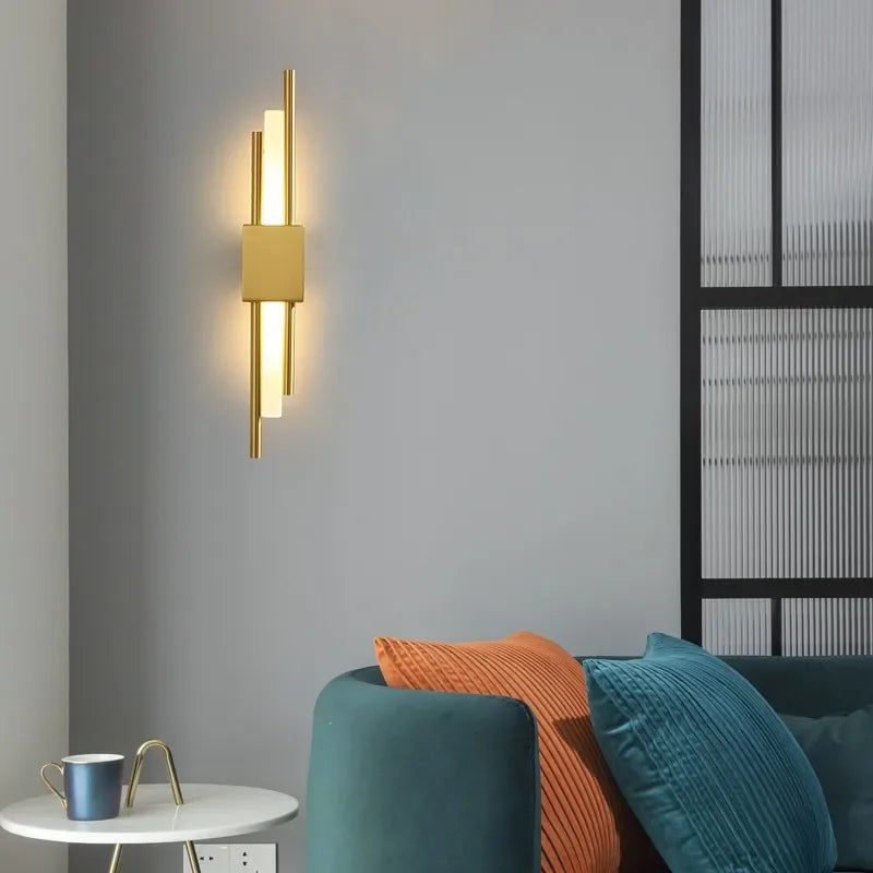 Axyaa Gold LED Wall Sconce Lighting for Modern Indoor Decor