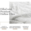 Axyaa Bamboo Comforter: All Season Queen Size, Soft Quilted Duvet Insert, Down Alternative