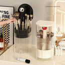 Axyaa Dustproof Makeup Brush Holder with Lid: Vanity Cosmetics Organizer