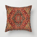 Axyaa Red Moroccan Short Plush Ethnic Style Cushion Cover for Home Decoration