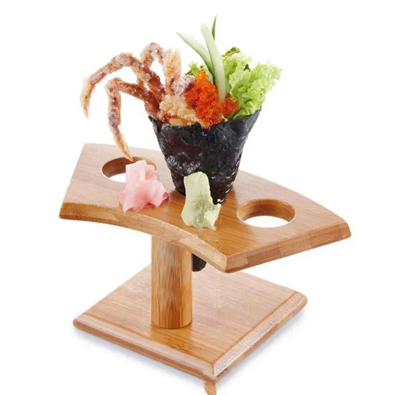 Axya Bamboo Sushi Roll Rack for Purple Cabbage Sushi Rolls and More