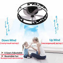 Axyaa Modern Ceiling Fan Light Remote Control Simple Living Dining Bedroom Chandeliers