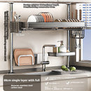 Axyaa Over Sink Dish Drying Rack & Organizer Shelf - Adjustable Multifunctional Storage