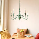 Axyaa Vintage Iron Candle Chandelier Pendant Light