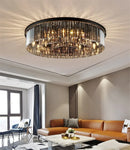 Axyaa Modern Black Crystal Ceiling Light for Kitchen, Dining, Bedroom