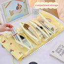 Axyaa Kawaii Cat Makeup Bag: Cute Large Puppy Cosmetic Pouch for Women