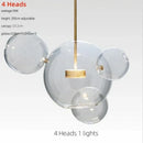 Axyaa Glass Bubble Ball LED Pendant Chandelier for Home Decor Lighting