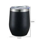 Axyaa Stainless Steel Thermos Bottle, 12oz Eggshell Cup for Travel, Office, School