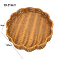 Axyaa Rattan Wicker Serving Baskets - 10 Styles for Bread, Fruit, Vegetables Basket in Khaki