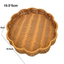 Axyaa Rattan Wicker Serving Baskets - 10 Styles for Bread, Fruit, Vegetables Basket in Khaki