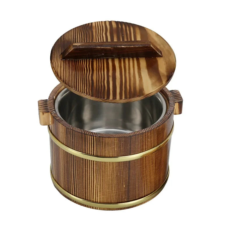 Axya Wooden Beer Barrels Decorative Props Hostels Decoration Rice Bucket Thermos Tableware