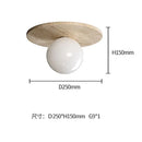 Axyaa Cream Yellow Stone LED Ceiling Lamp for Modern Home and Clothing Shop