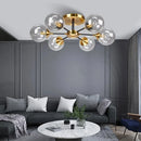 Axyaa Modern Glass Ball LED Chandelier for Living Dining Bedroom Décor
