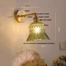 Axyaa Yellow Glass LED Wall Light Fixture Nordic Modern Bedside Lamp