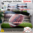 Axyaa Stadium Red Olive Pattern Quilt Cover Set for Cozy Bedrooms