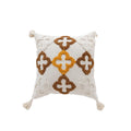 Axyaa Geometric Embroidery Cotton Pillow Cover for Sofa Bed Decoration