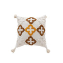 Axyaa Geometric Embroidery Cotton Pillow Cover for Sofa Bed Decoration