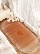 Axyaa Love Pattern Gradient Color Soft Rug – Valentine's Day Bedroom Carpet